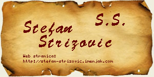 Stefan Strizović vizit kartica